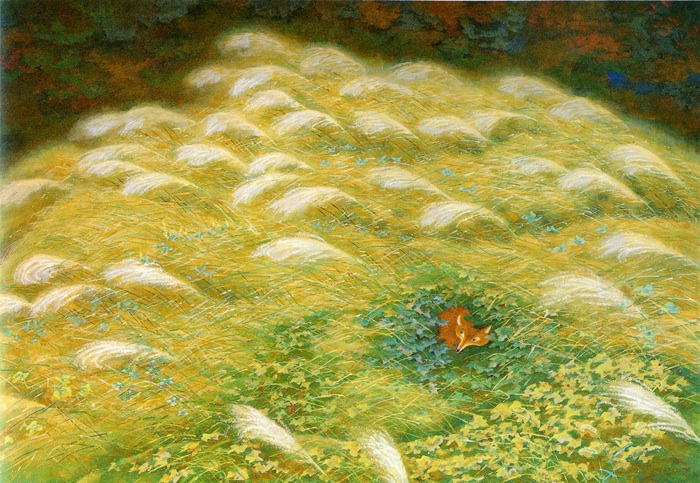 画像：池田遙邨「芒原」1988年