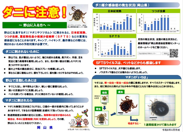ダニに注意!