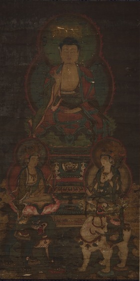 写真:絹本著色釈迦三尊画像 撮影:田中秀和