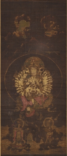 絹本著色千手観音画像 撮影:田中秀和