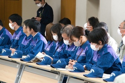写真：災害派遣に行った保健師や事務職員