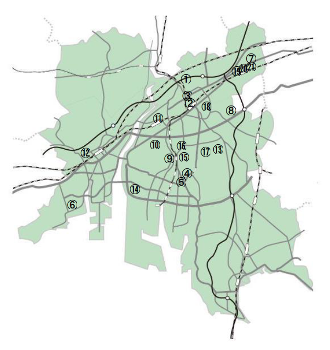 地図：市民農園