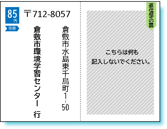 イラスト:往復はがき記入例