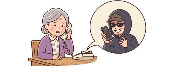 オレオレ詐欺イラスト
