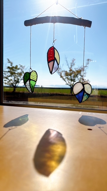 ステンドグラスのひな人形