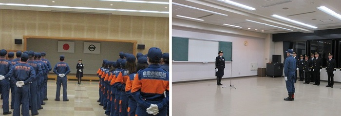 年末特別警戒慰問巡視をする伊東市長の写真