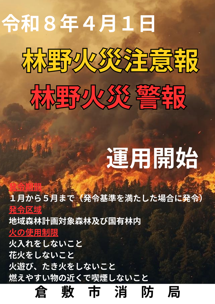 林野火災注意報・林野火災警報ポスター