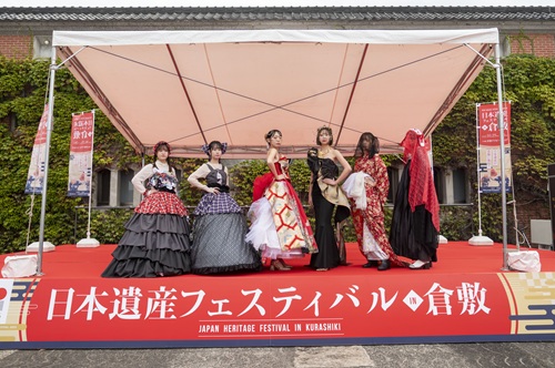写真：日本遺産フェスティバルでのファッションショー舞台の様子