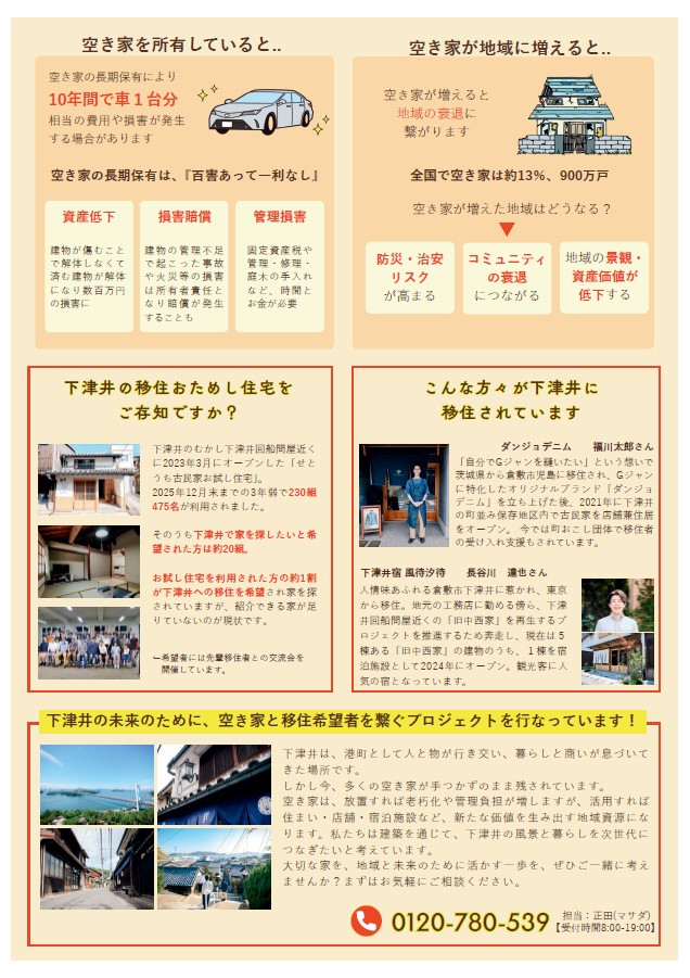 下津井空き家相談所チラシ 裏
