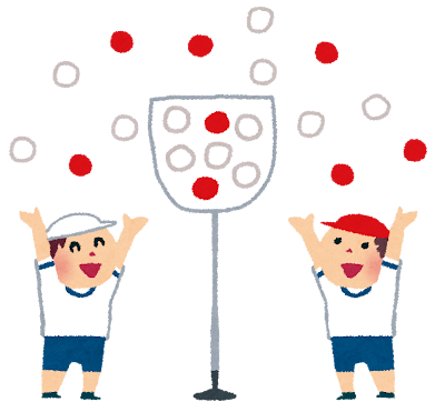 ヨーヨーつりのイラスト