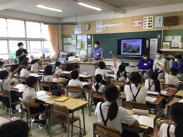 「水道水ができるまで」の話（薗小学校）