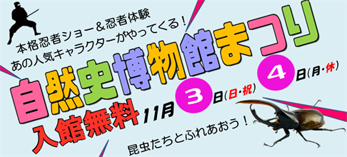 自然史博物館まつりのバナー