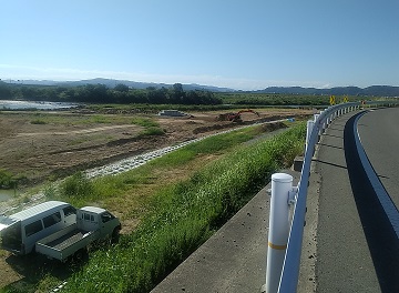 小田川と高梁川の合流地点その１