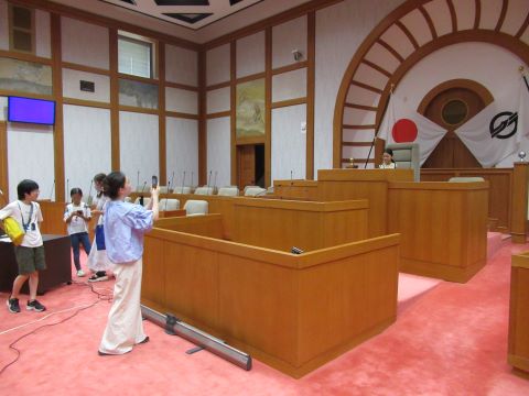 施設見学（議長席）