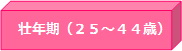 壮年期（２５歳から４４歳）