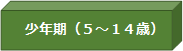 少年期（５歳から１４歳）